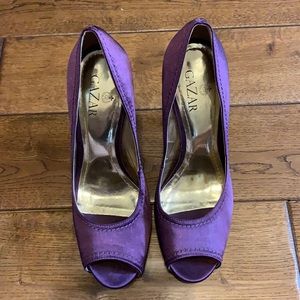 Purple high heel pumps size 37 or 7.5